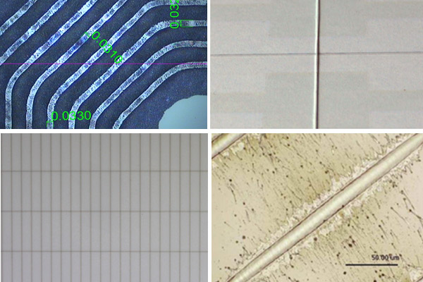 激光蝕刻劃線樣品